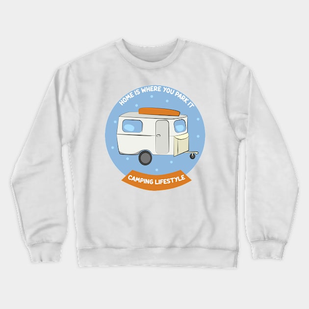 Eriba RV Park Camping Lifestyle Crewneck Sweatshirt by VE_Merchandise